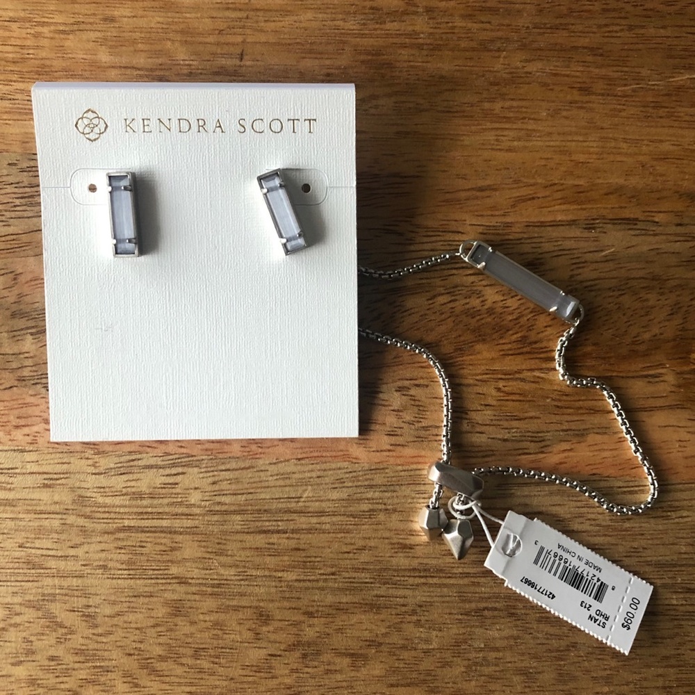 Leanor Silver Pendant Bracelet & Earring Bundle